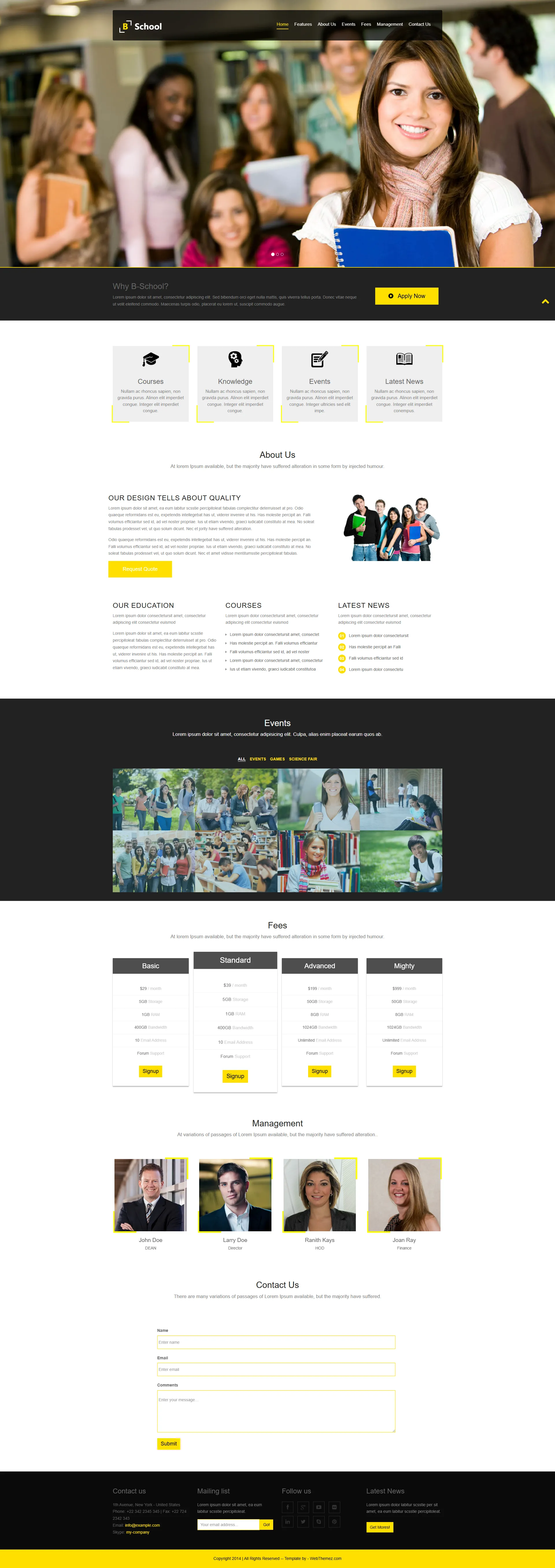 b-school-free-education-html5-website-template