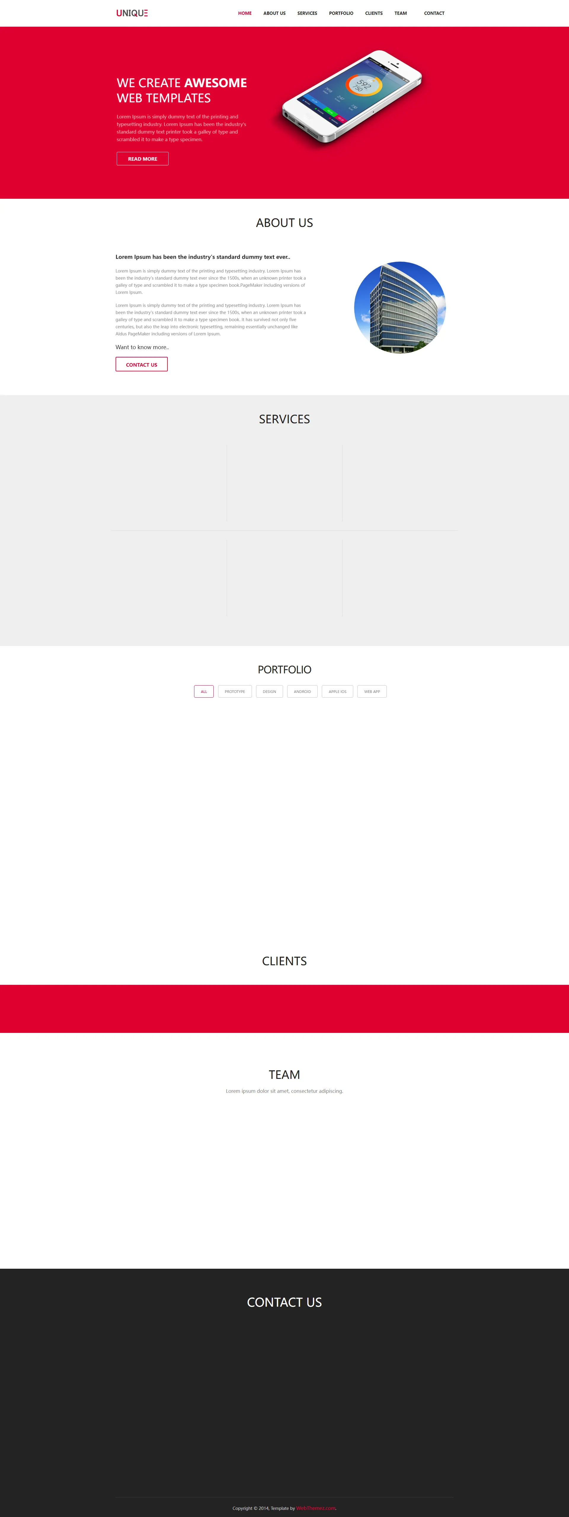 unique-free-responsive-html5-template