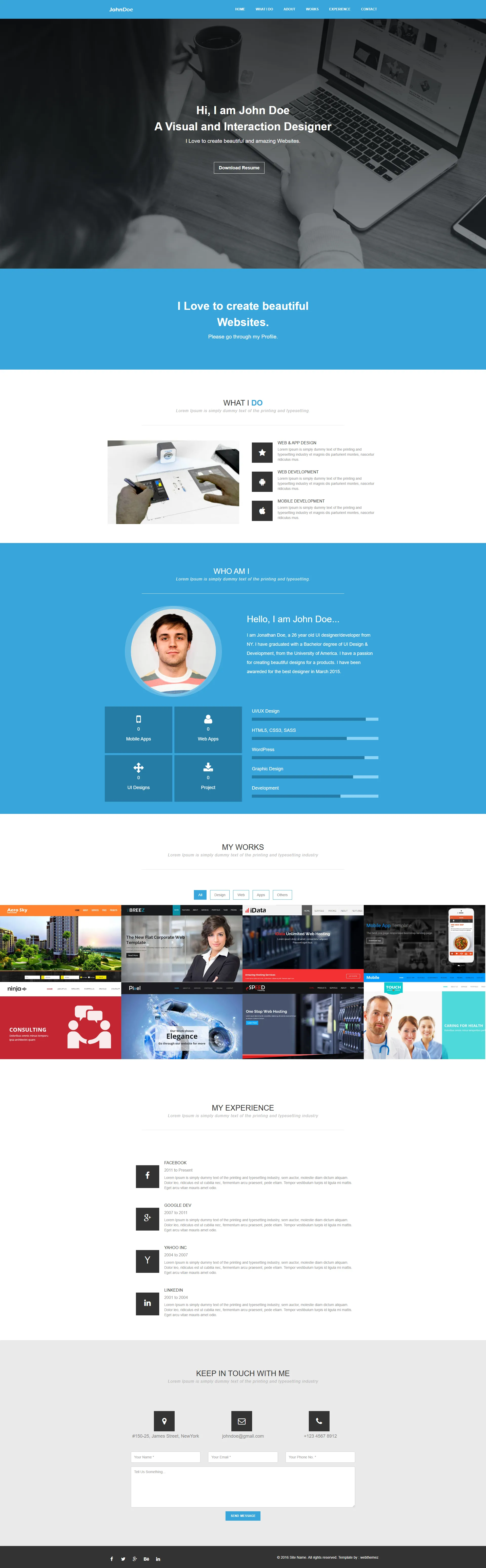 johndoe-portfolio-resume-bootstrap-template